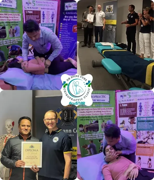 Best Certified Chiropractor in Bangalore offering neck pain and back pain treatment, as seen by CC Certificate and Diploma in chiropractic